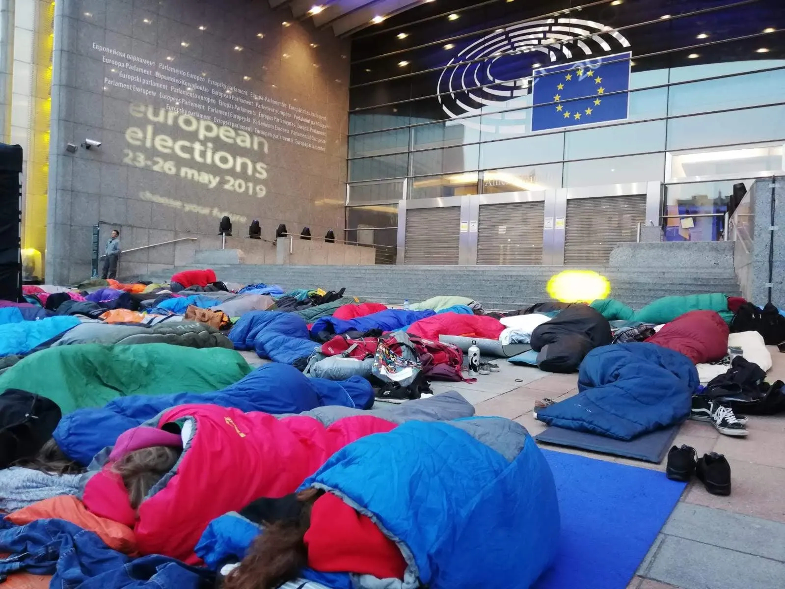 Occupation of the European Parliament on election day, image 2