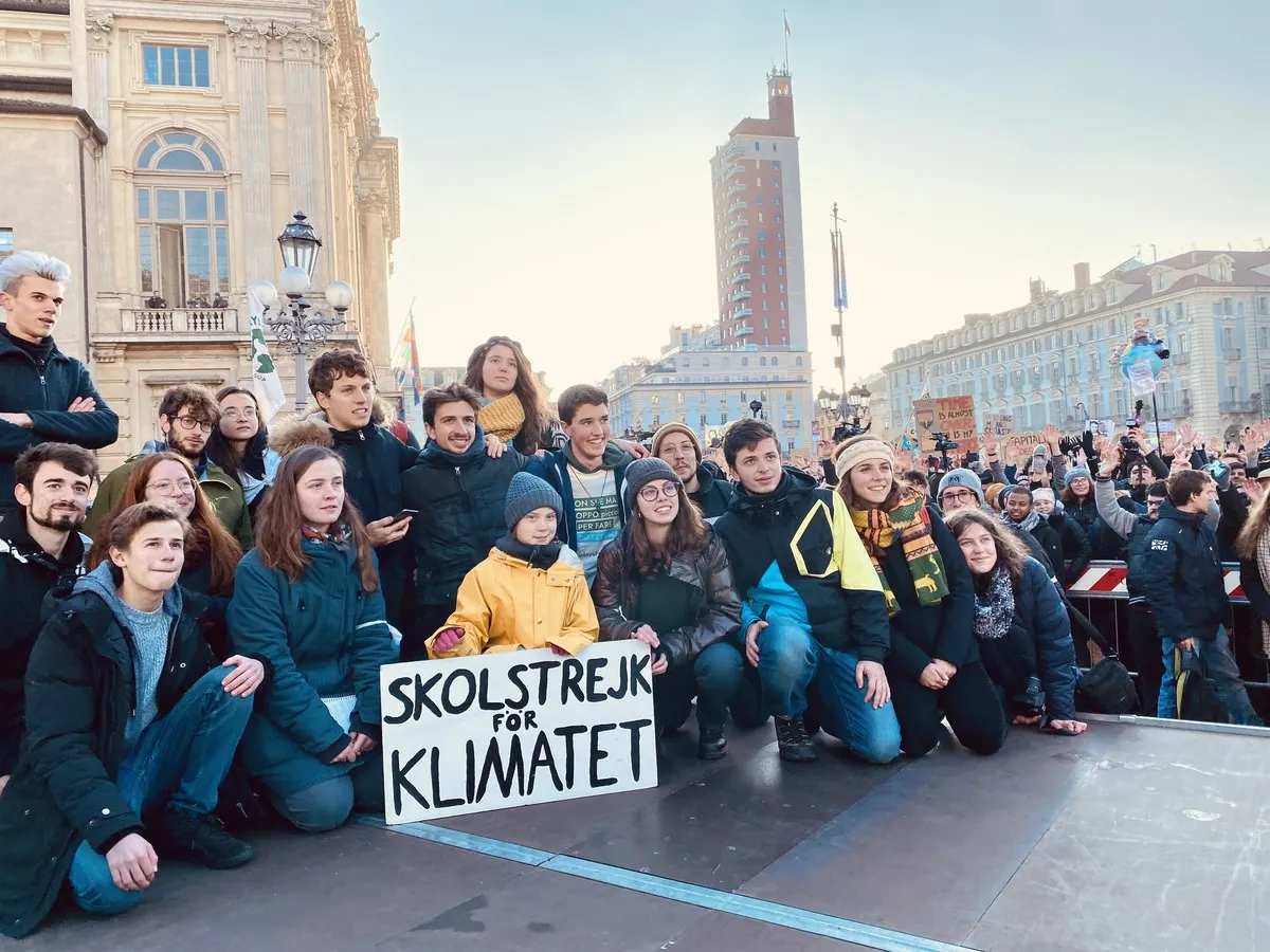 Greta's climate strike in Turin, image 1